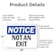Signmission Exit Sign, Aluminum, 18 in W, 12 in H, Not An Exit OS-2PACK-NS-A-1218-L-16260 - alternate 2